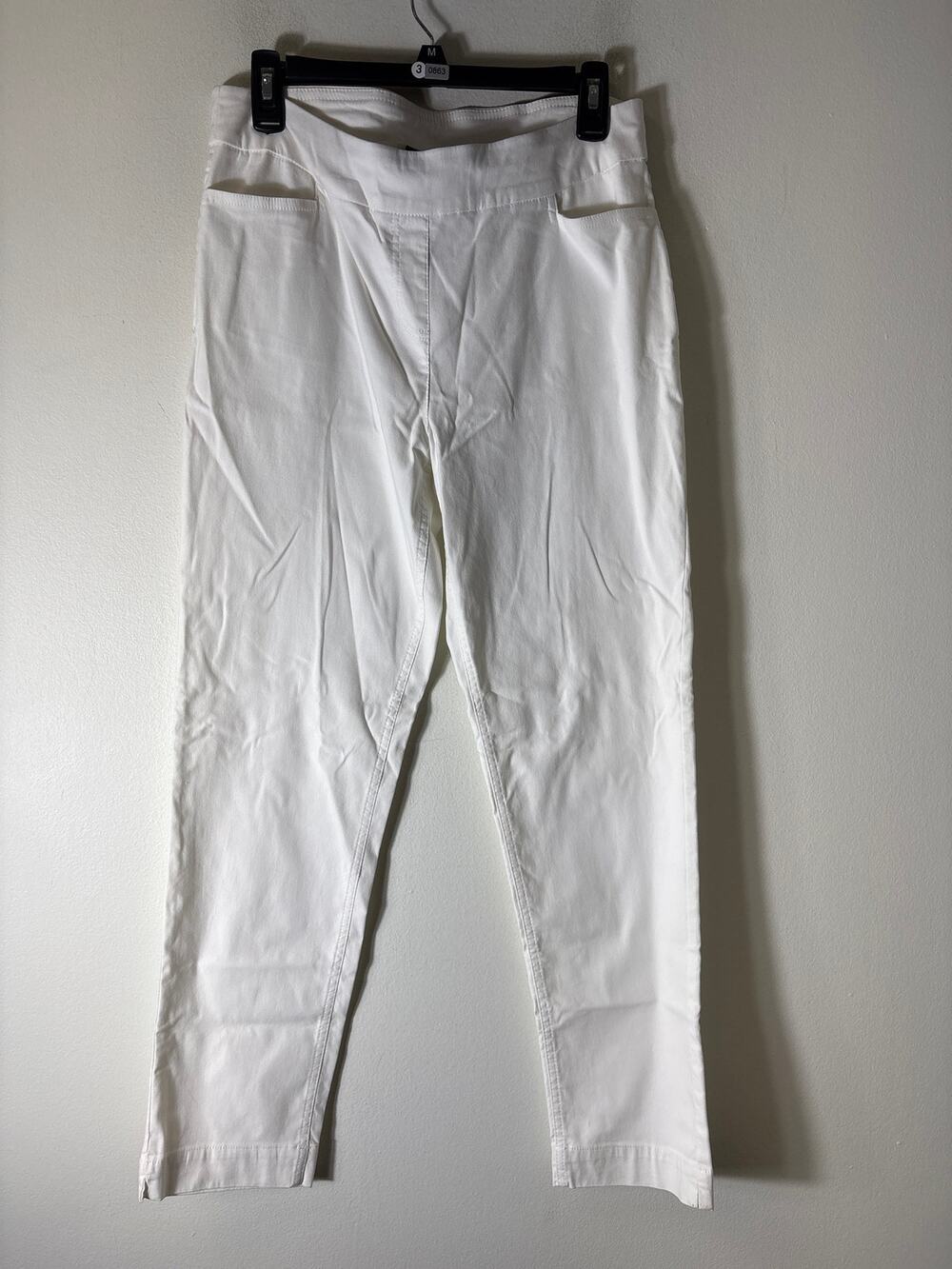 Slim-sation White Pull On Slacks Sz 10